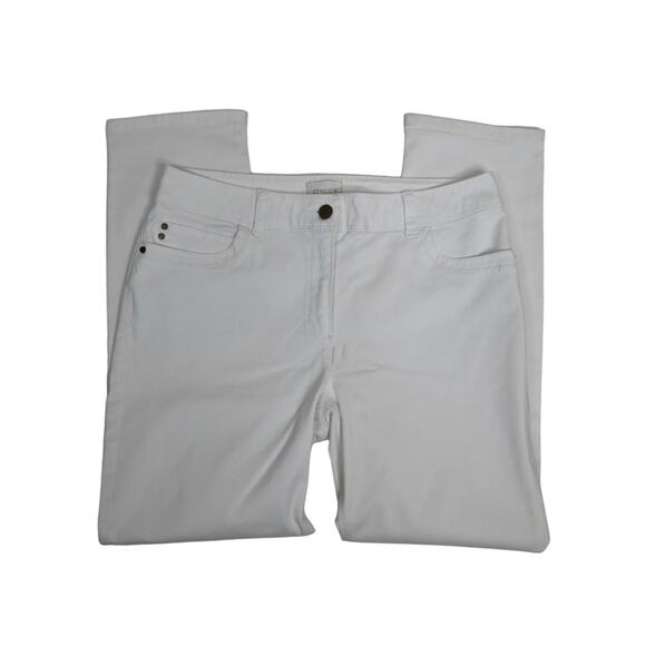 Chico's Womens 6 Chico's 0.5 Skimmer White Jeans - Picture 4 of 11